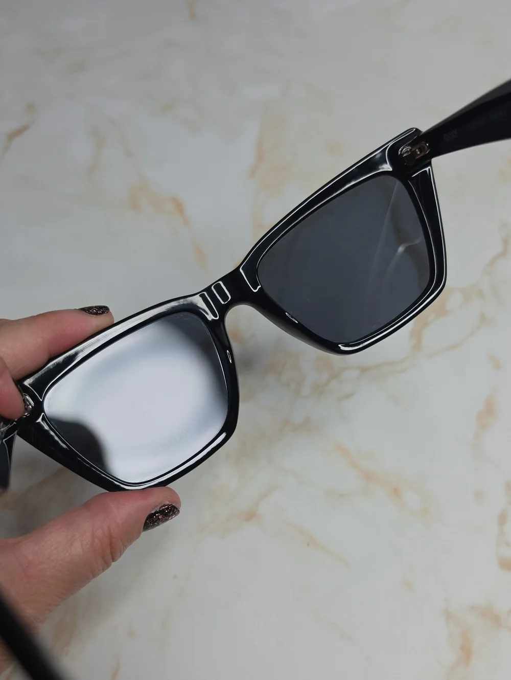 Quay Australia Call The Shots Black Cat-Eye Polarized Sunglasses New